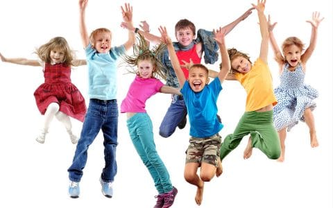 kids jumping and having fun