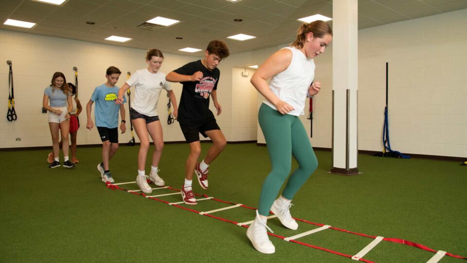 kids doing a sport ladder