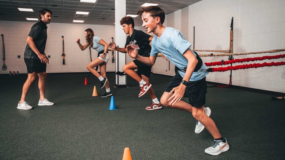 young athletes training