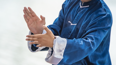 instructor practicing tai chi