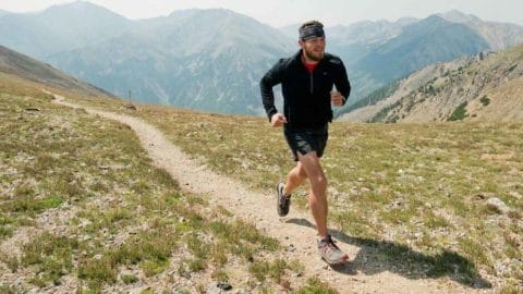 Gary Stotler running in mountains